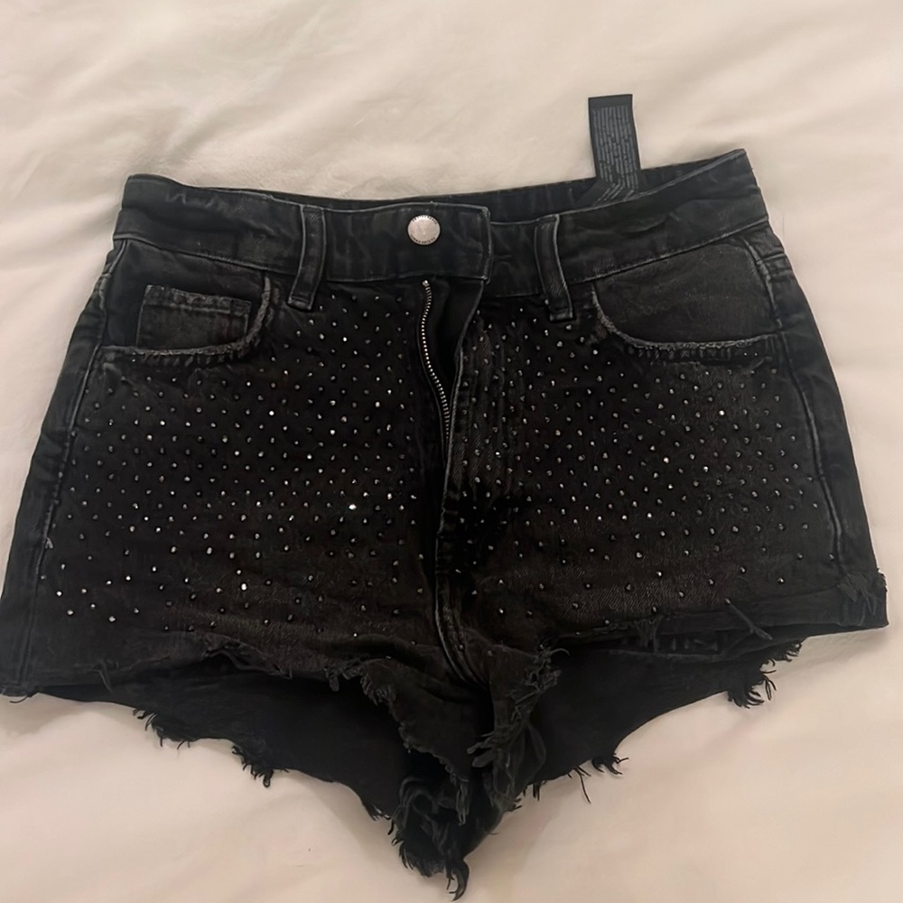 Rhinestone Zara black shorts